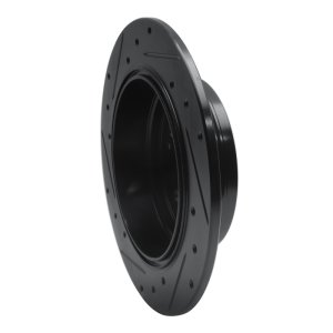 Honda CR-V Brake Rotor (1) - Rear Right - R1 Concepts - Drilled & Slotted - Black - `02-`04